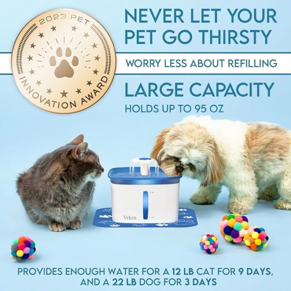 Veken 95oz/2.8L Pet Fountain - Image 3