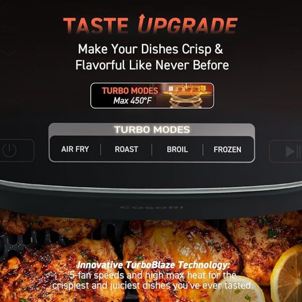 COSORI Air Fryer 9-in-1, Compact & Large 6-Qt, Fast Turbo Modes - Image 4