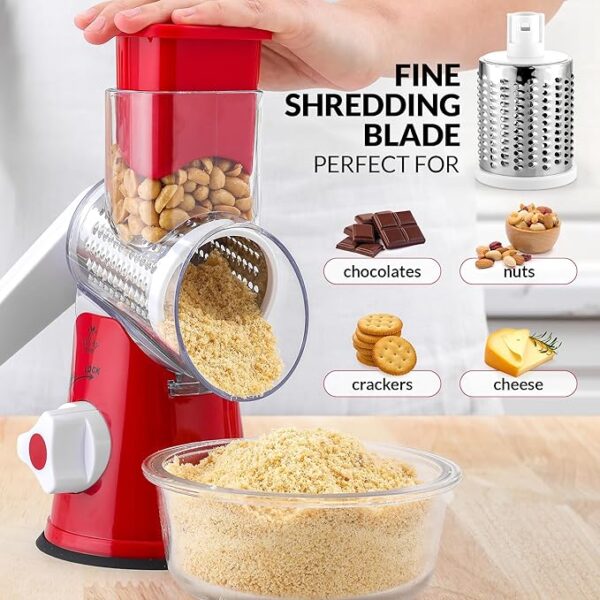 Zulay Kitchen Cheese Grater Hand Crank, Grater For Kitchen - Image 3