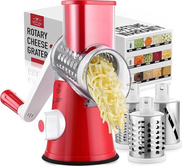 Zulay Kitchen Cheese Grater Hand Crank, Grater For Kitchen