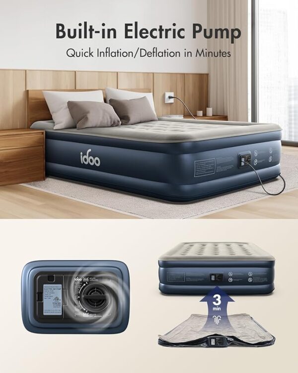iDOO Queen Air Mattress with Built in Pump - Image 2