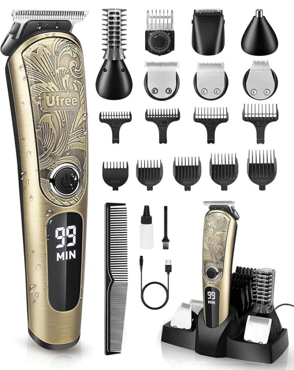 Ufree Gifts for Men, Beard Trimmer for Men with Charging Stand