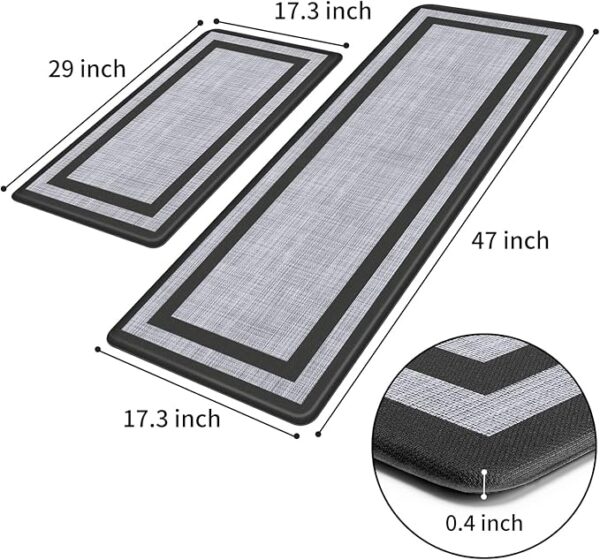 Mattitude Kitchen Mat [2 PCS] Cushioned Anti-Fatigue Non-Skid - Image 3