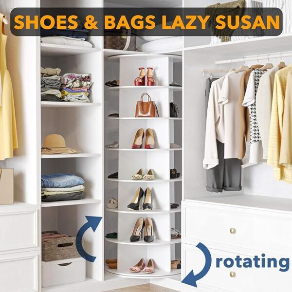 SpaceAid 7 Tier Rotating Shoe Rack Tower - Image 3