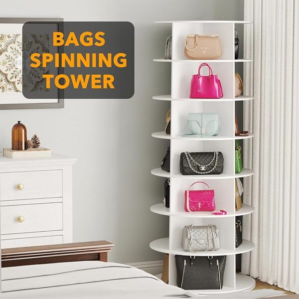 SpaceAid 7 Tier Rotating Shoe Rack Tower - Image 2