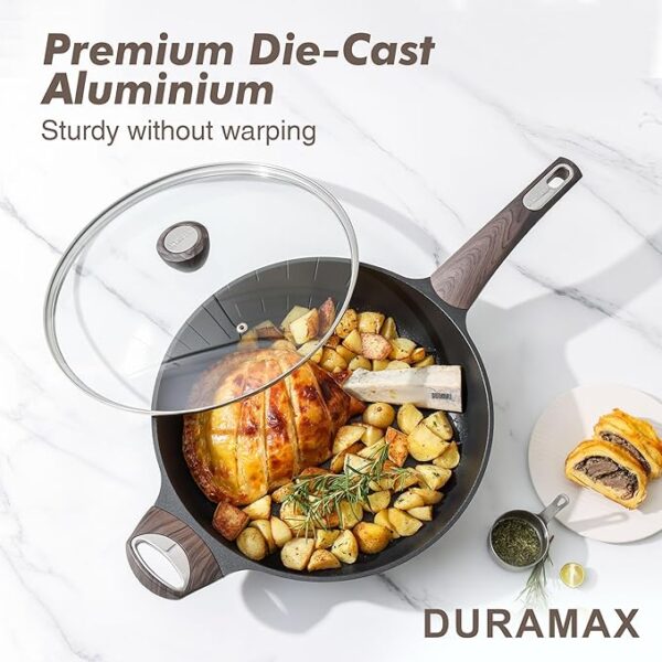 12 Inch Large Deep Frying Pan - Image 2
