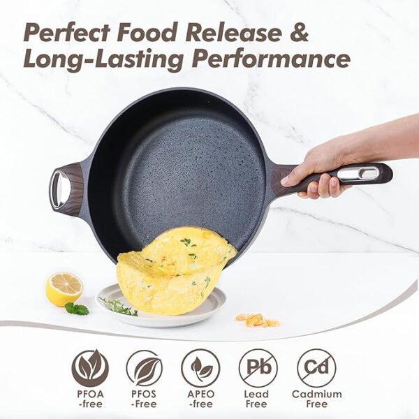 12 Inch Large Deep Frying Pan - Image 3