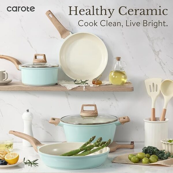 CAROTE 21 Ceramic Cookware Set - Image 3