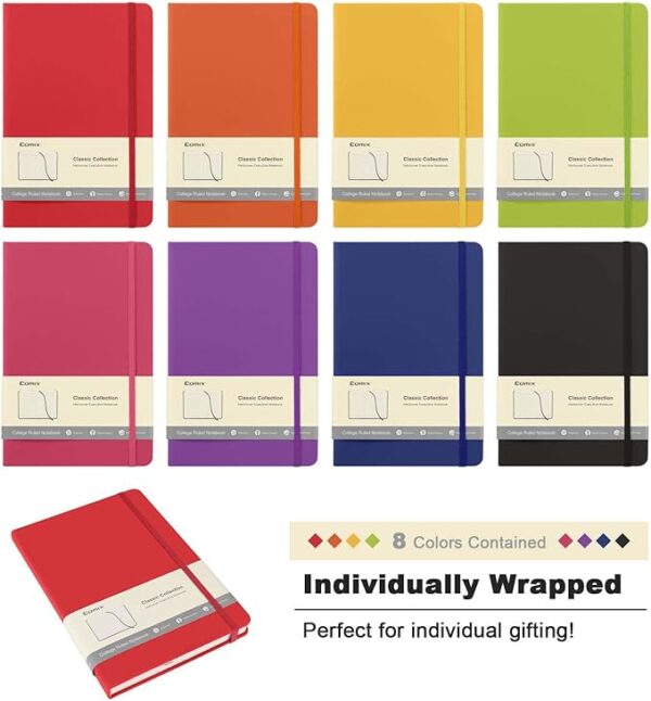Comix 8 Pack Lined Journal Notebooks for Work - Image 2