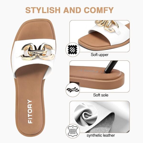 FITORY Women's Flat Sandals - Image 3
