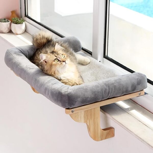 Cat Perch for Window Sill with Bolster