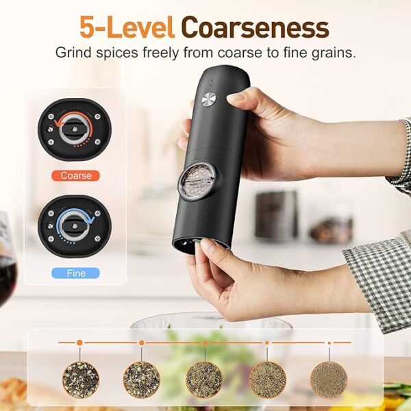 Electric Salt and Pepper Grinder Set - Image 2