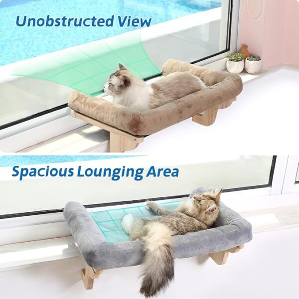 Cat Perch for Window Sill with Bolster - Image 2