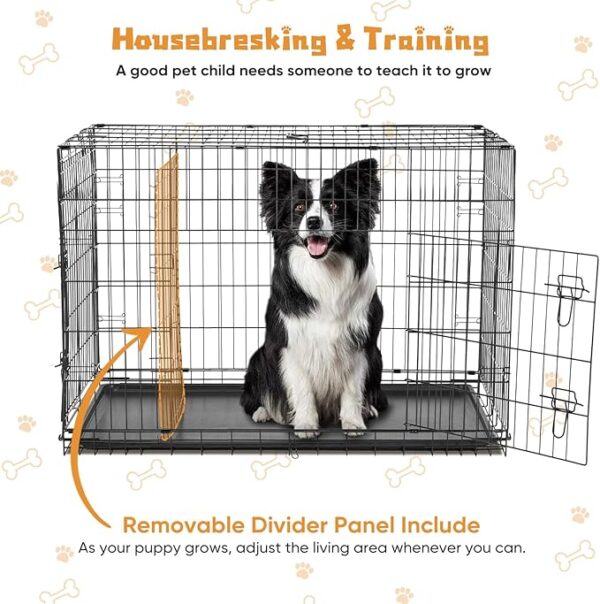 36 Inch Medium Double Door Dog Cage - Image 2